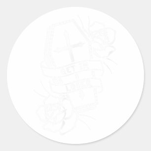 Adesivo Entrar Na Cofin De Tatuagem Do Gótico Punk Perdido