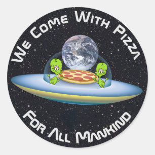 Adesivo Entrega customizável da pizza do UFO