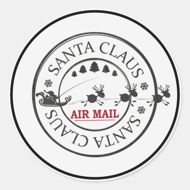 Adesivo Entrega de Correio Aéreo Santa Claus (Frente)