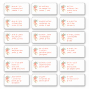 Adesivo Entrega de Endereços Individuais de Convidado Flor