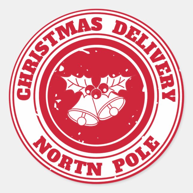 Adesivo entrega de natal no Polo Norte (Frente)
