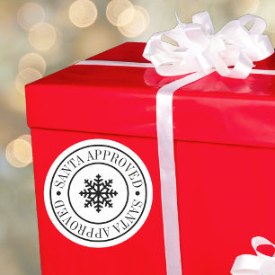 Adesivo Entrega de presentes aprovada para Papais noeis de