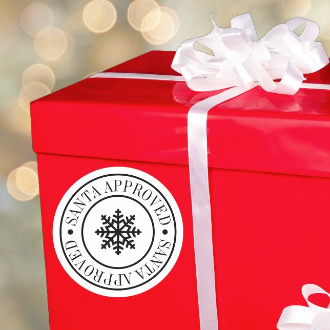 Adesivo Entrega de presentes aprovada para Papais noeis de (Criador carregado)