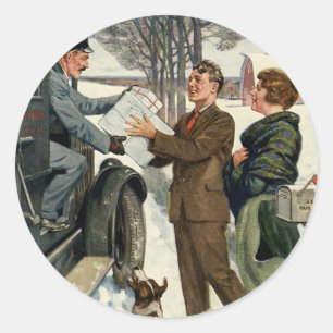 Adesivo Entrega do carteiro do Natal do Victorian do