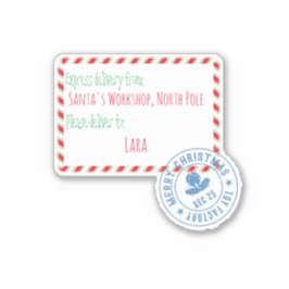 Adesivo Entrega do Workshop de papais noeis Personalizada