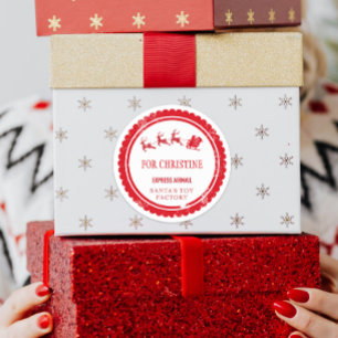 Adesivo Entrega Especial de Natal do Pólo Norte da Santa C