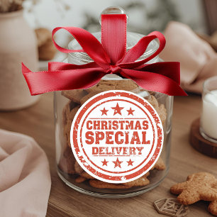 Adesivo Entrega Especial de Natal Vintage