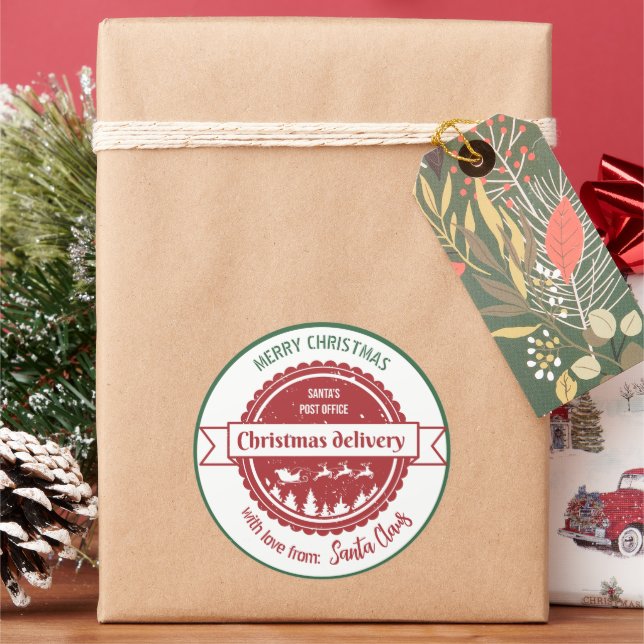 Adesivo Entrega Especial do Natal dos Papais noeis (Feriado)