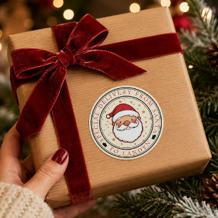 Adesivo Entrega Especial do Papai Noel Personalizada