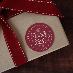 Adesivo Entrega Especial do Polo Norte - Natal Personaliza