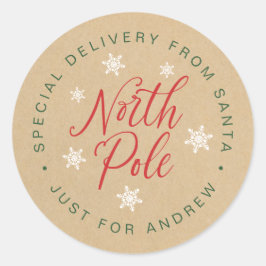 Adesivo Entrega Especial do Polo Norte - Personalizado Kra