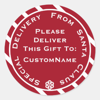 Adesivo Entrega Especial Do Presente De Natal Do Papai Noe