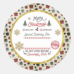 Adesivo Entrega Especial Personalizada do Papai Noel do Po
