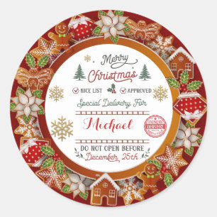 Adesivo Entrega Especial Personalizada do Papai Noel do Po