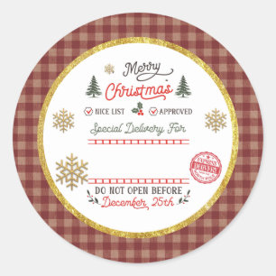 Adesivo Entrega Especial Personalizada do Papai Noel do Po
