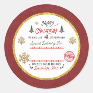 Adesivo Entrega Especial Personalizada do Papai Noel do Po