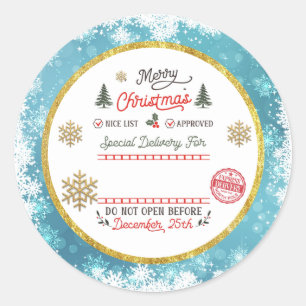 Adesivo Entrega Especial Personalizada do Papai Noel do Po