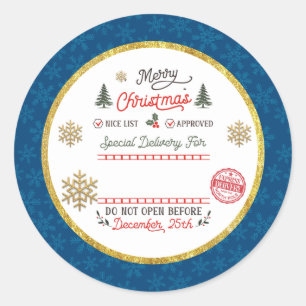 Adesivo Entrega Especial Personalizada do Papai Noel do Po