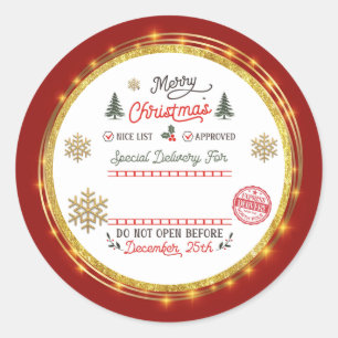 Adesivo Entrega Especial Personalizada do Papai Noel do Po