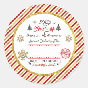 Adesivo Entrega Especial Personalizada do Papai Noel do Po