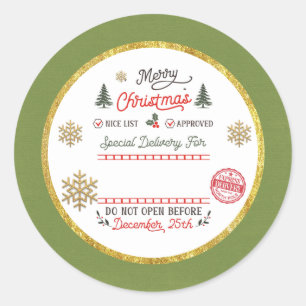 Adesivo Entrega Especial Personalizada do Papai Noel do Po