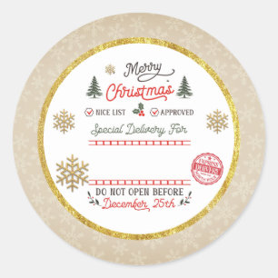 Adesivo Entrega Especial Personalizada do Papai Noel do Po