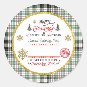 Adesivo Entrega Especial Personalizada do Papai Noel do Po