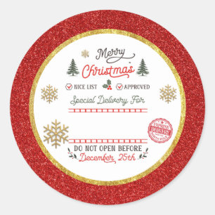 Adesivo Entrega Especial Personalizada do Papai Noel do Po