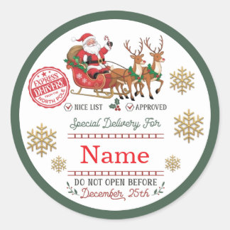 Adesivo Entrega Expressa do Trenó do Papai Noel do Polo No