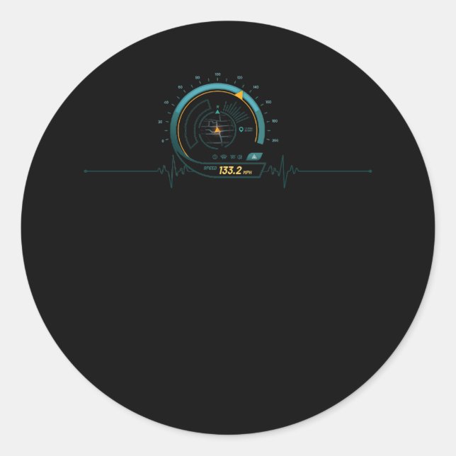 Adesivo Entusiasmo do carro com pulsação do acelerador do  (Frente)