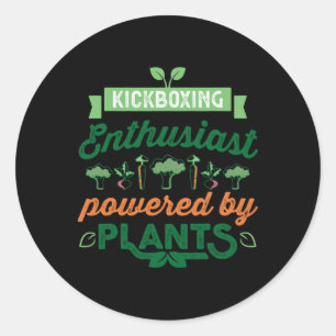 Adesivo Entusiasta de Kickboxing Energizado por Plantas Pr
