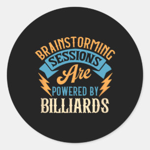 Adesivo Entusiasta de Sessões de Brainstorming Billiards