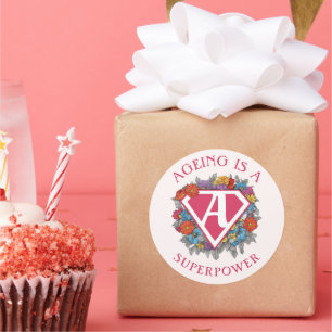 Adesivo Envelhecer é um aniversário superpoderoso