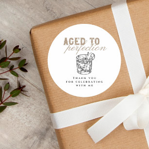 Adesivo Envelhecido à Perfeição Uísque Branco Vintage Obri