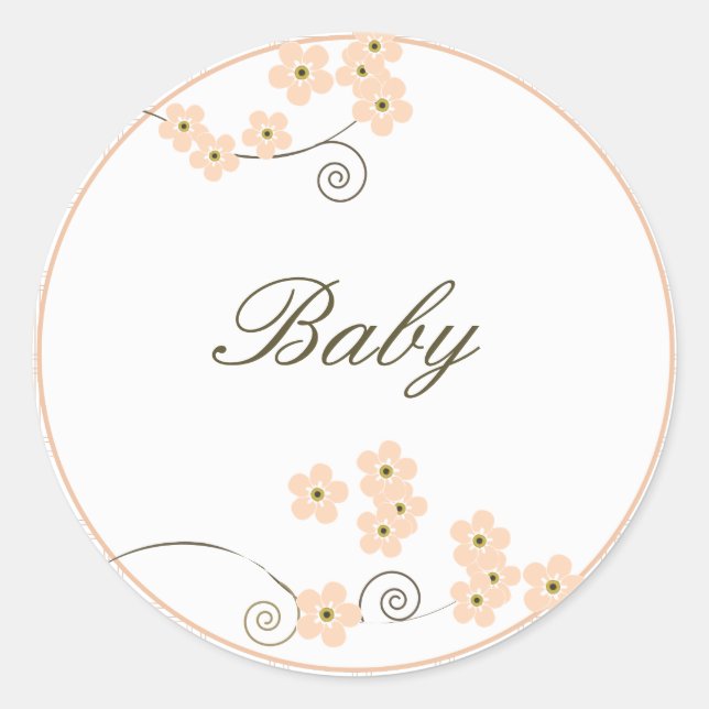 Adesivo Envelope Adorado Para Sempre Pêssego De Selo (Frente)