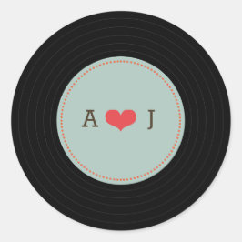 Adesivo Envelope Azul De Casamento Do Registro De Vinilo R