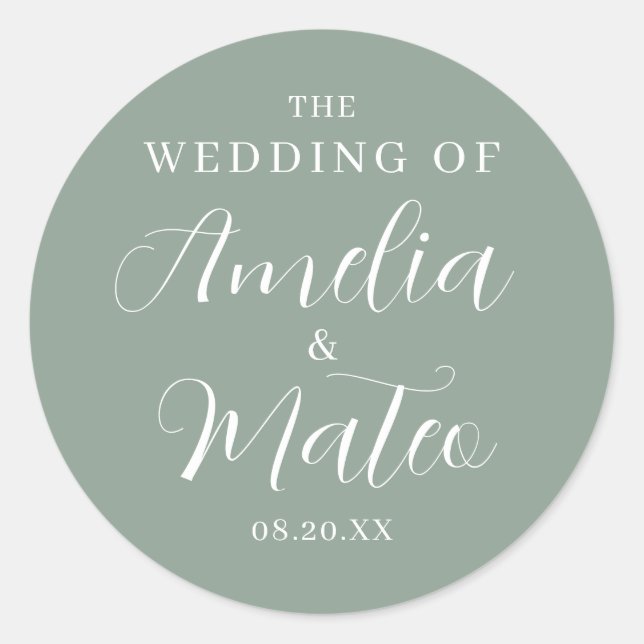 Adesivo Envelope de Caligrafia Elegante (Frente)