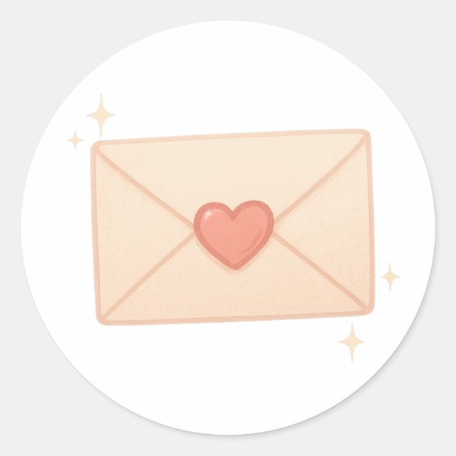Adesivo Envelope de carta de amor (Frente)