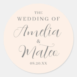 Adesivo Envelope de Casamento de Caligrafia Verde Emerald