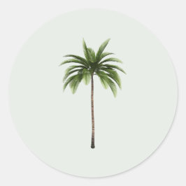 Adesivo Envelope de Casamento de Destino Elegante com Palm