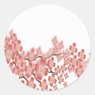 Adesivo Envelope de Casamento Design Dogwood