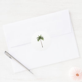 Adesivo Envelope de Casamento Elegante com Palmeira