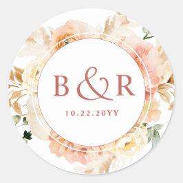 Adesivo Envelope De Casamento Laranja De Pêssego / Favor