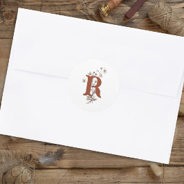 Adesivo Envelope de Casamento Terracotta Boho Wildflower