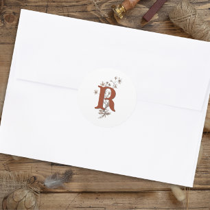 Adesivo Envelope de Casamento Terracotta Boho Wildflower