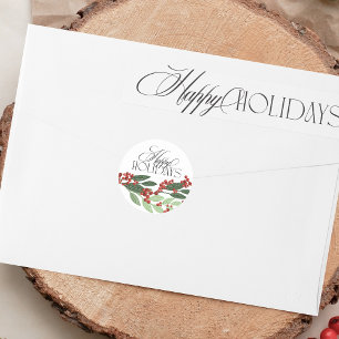 Adesivo Envelope de Natal Feliz de Baga Botânica