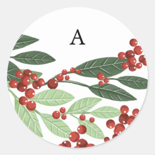 Adesivo Envelope de Natal para Monograma Botânico Encantad