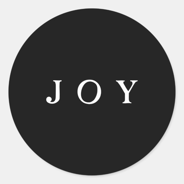 Adesivo Envelope de script JOY ou quebra de presente preto (Frente)