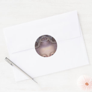 Adesivo envelope detalhado do retrato vintage Marie Antoin