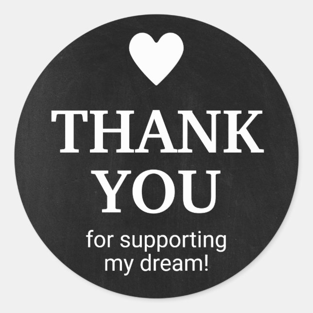 Adesivo Envelope do pacote de negócios Obrigado (Frente)